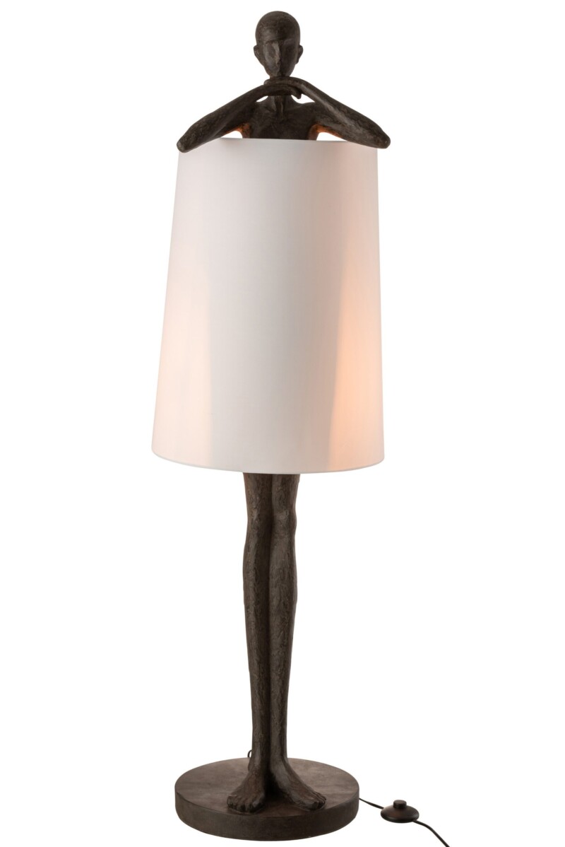 Lámpara de mesa moderna marrón figura humana Jolipa Man Poly - Imagen 6