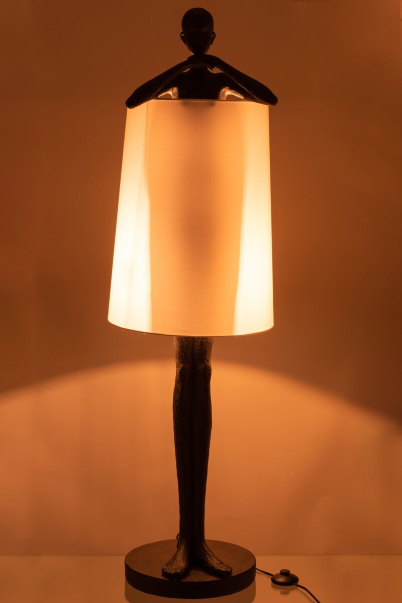 Lámpara de mesa moderna marrón figura humana Jolipa Man Poly - Imagen 7
