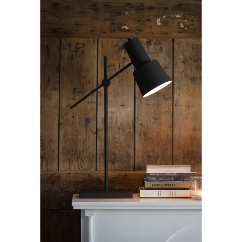 Lámpara de mesa moderna negra con brazo ajustable Light and Living Preston - Imagen 3