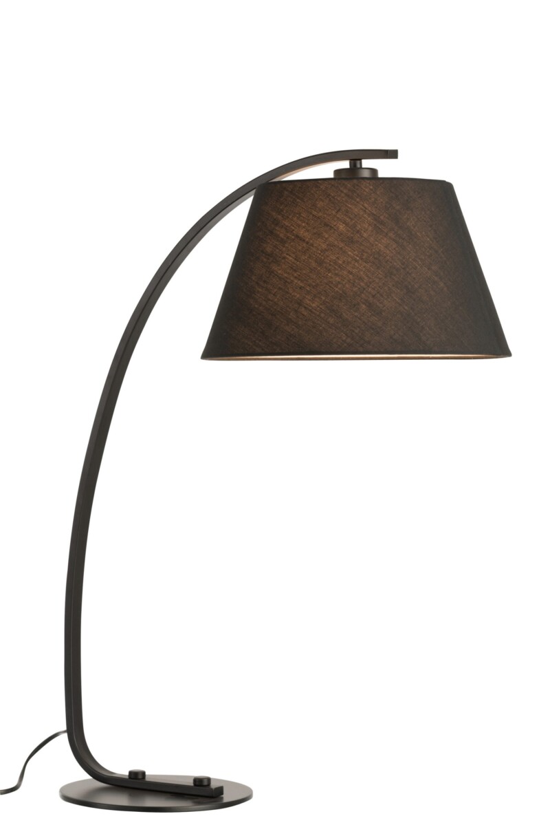 Lámpara de mesa moderna negra con estructura curva Jolipa Arch - Imagen 4