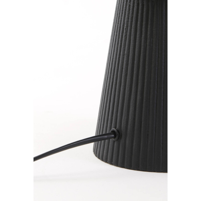 Lámpara de mesa moderna negra con pantalla en forma de esfera Light and Living Shaka - Imagen 4