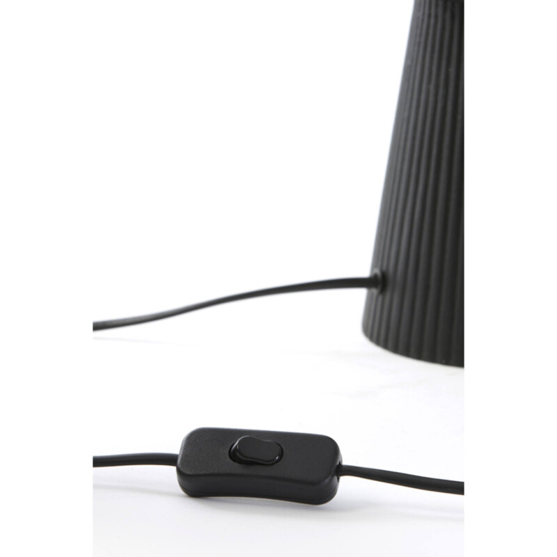 Lámpara de mesa moderna negra con pantalla en forma de esfera Light and Living Shaka - Imagen 5
