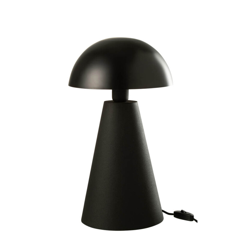 Lámpara de mesa moderna negra con pantalla esférica Jolipa Mushroom - Imagen 2