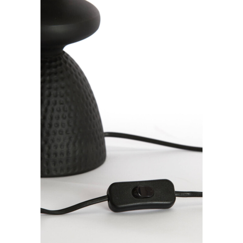 Lámpara de mesa moderna negra con relieve Light and Living Smith - Imagen 5