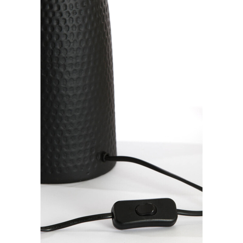 Lámpara de mesa moderna negra con relieve Light and Living Smith - Imagen 5