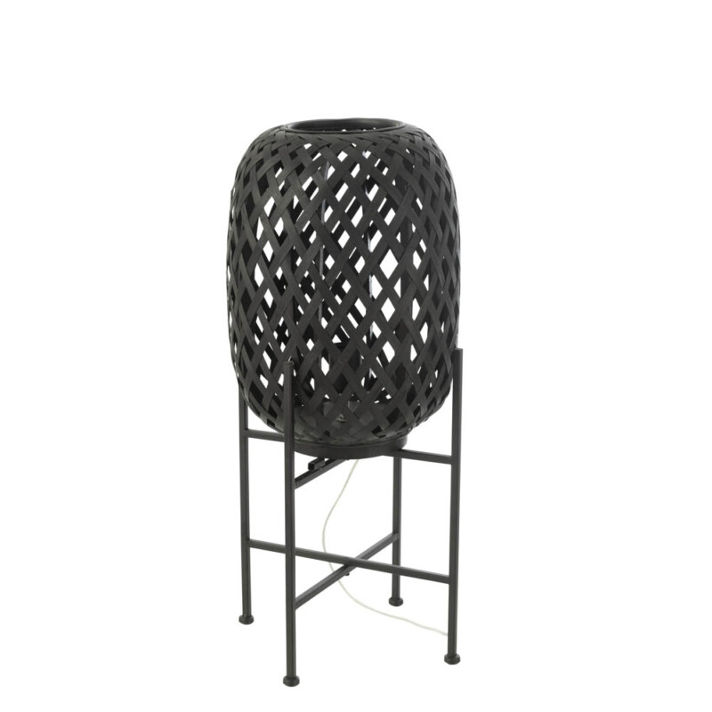 Lámpara de mesa moderna negra de madera Jolipa Polly - Imagen 2