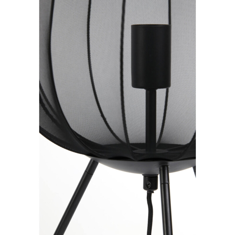 Lámpara de mesa moderna negra de malla fina Light and Living Plumeria - Imagen 4