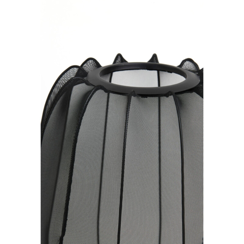 Lámpara de mesa moderna negra de malla fina Light and Living Plumeria - Imagen 5