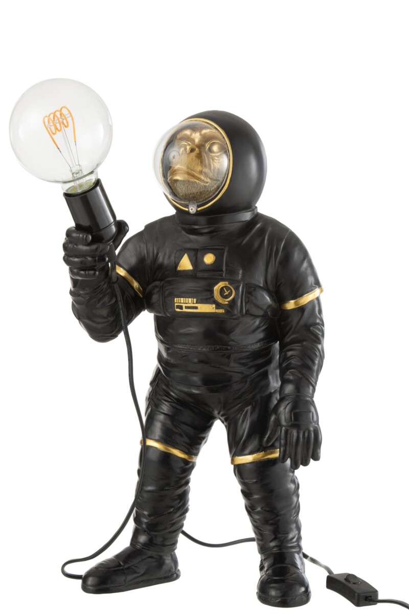 Lámpara de mesa moderna negra mono Jolipa Astronaut Poly - Imagen 3