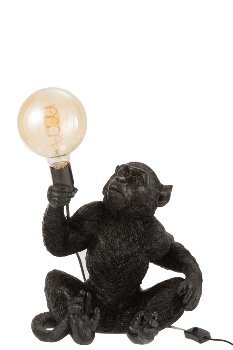 Lámpara de mesa moderna negra mono Jolipa Monkey Poly - Imagen 3