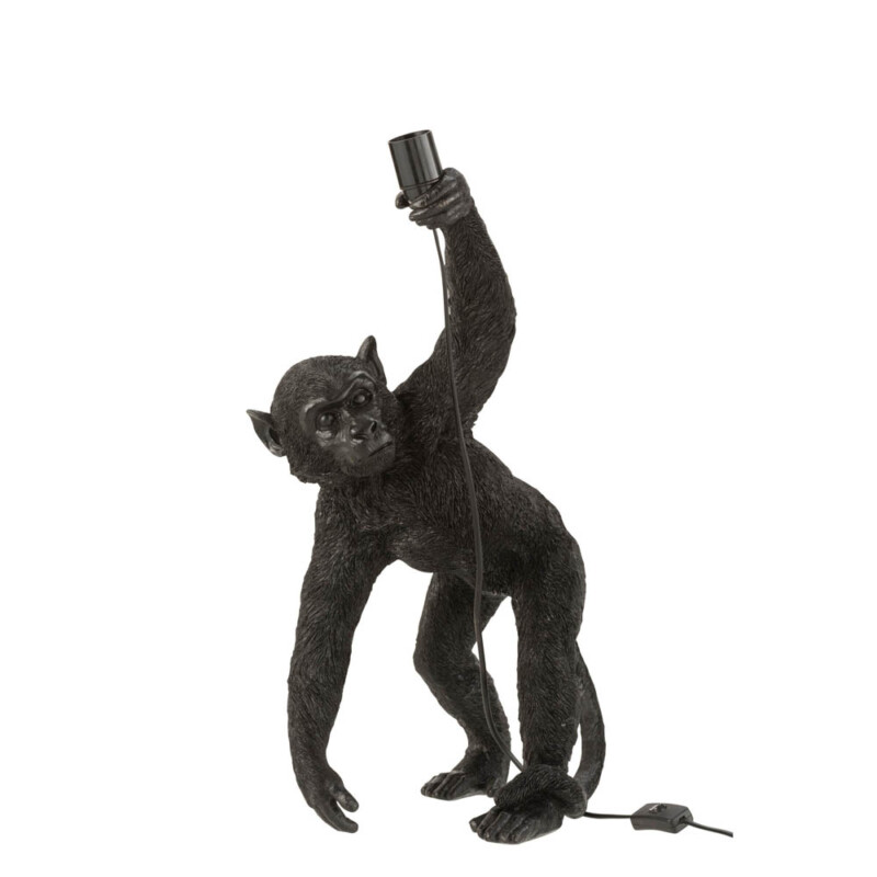 Lámpara de mesa moderna negra mono Jolipa Monkey Poly - Imagen 2