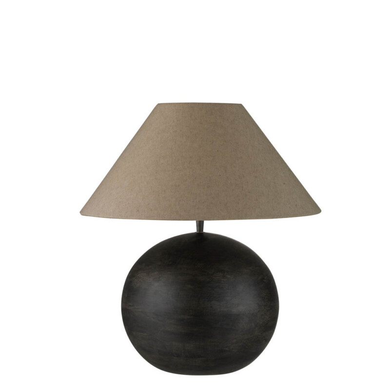 Lámpara de mesa moderna negra y beige Jolipa Mia - Imagen 2