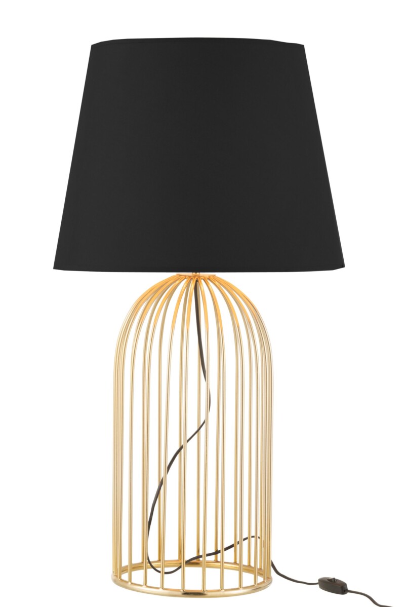 Lámpara de mesa moderna negra y dorada Jolipa Joni - Imagen 3