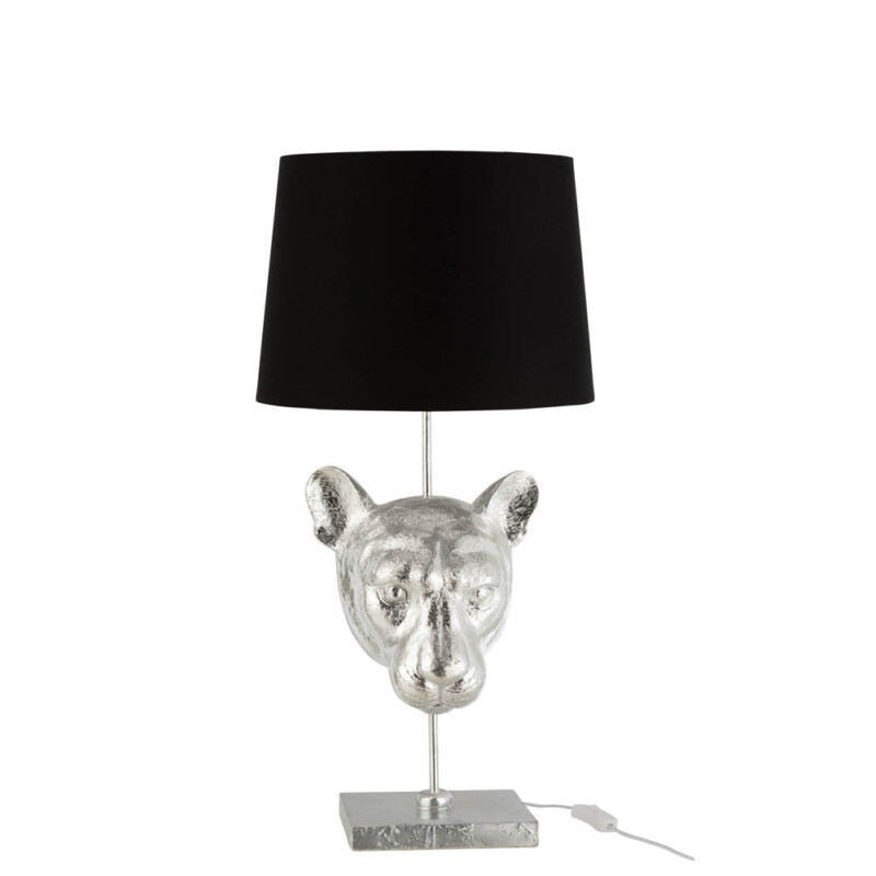 Lámpara de mesa moderna plata con negro Jolipa Leopard Poly - Imagen 2