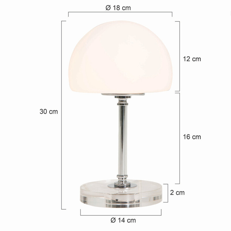 Lámpara de mesa moderna Steinhauer Ancilla cromada - Imagen 6