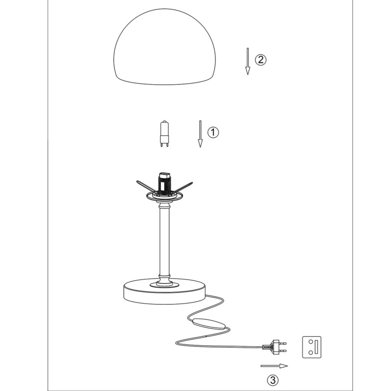 Lámpara de mesa moderna Steinhauer Ancilla cromada - Imagen 8