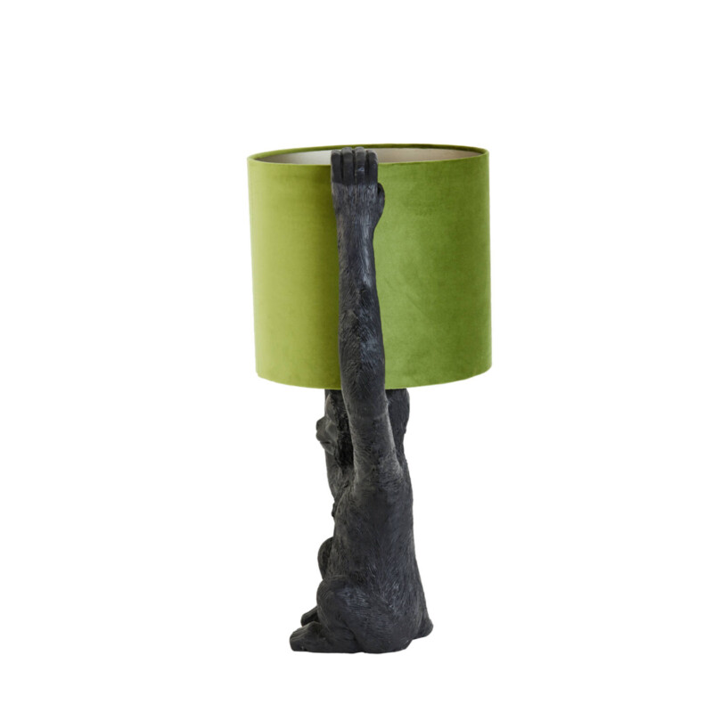 Lámpara de mesa moderna verde y negra con forma de mono Light and Living Monkey - Imagen 4