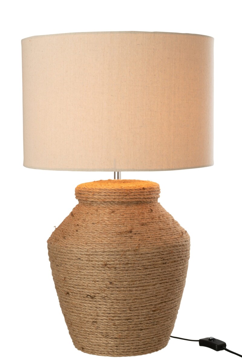Lámpara de mesa natural beige con cuerda Jolipa Meli - Imagen 3