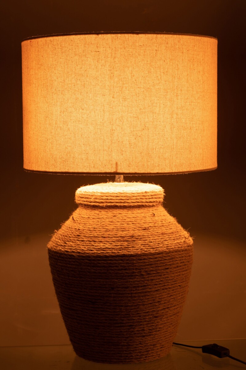 Lámpara de mesa natural beige con cuerda Jolipa Meli - Imagen 4
