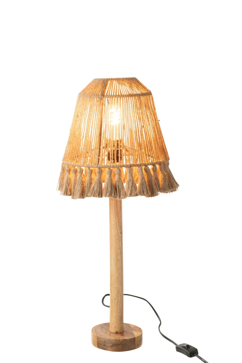 Lámpara de mesa natural beige con cuerda Jolipa Mila - Imagen 4