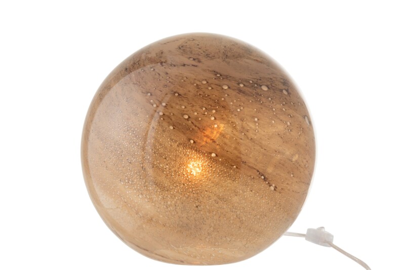 Lámpara de mesa natural marrón de vidrio Jolipa Dany - Imagen 3
