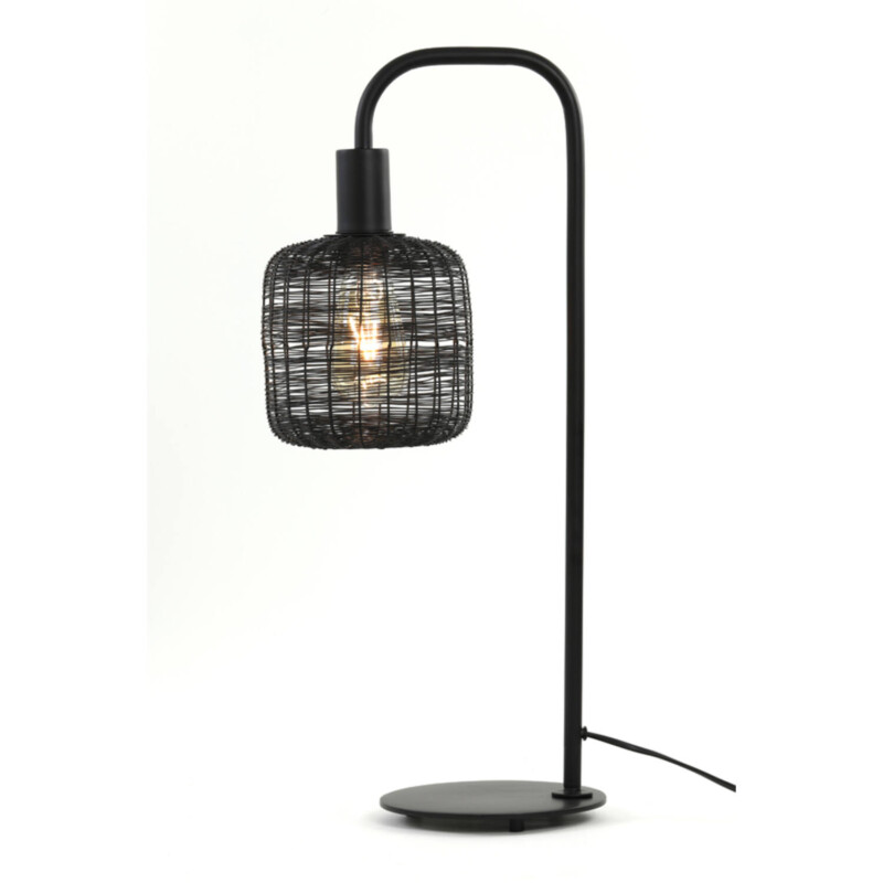 Lámpara de mesa negra moderna Light and Living Lekang - Imagen 7