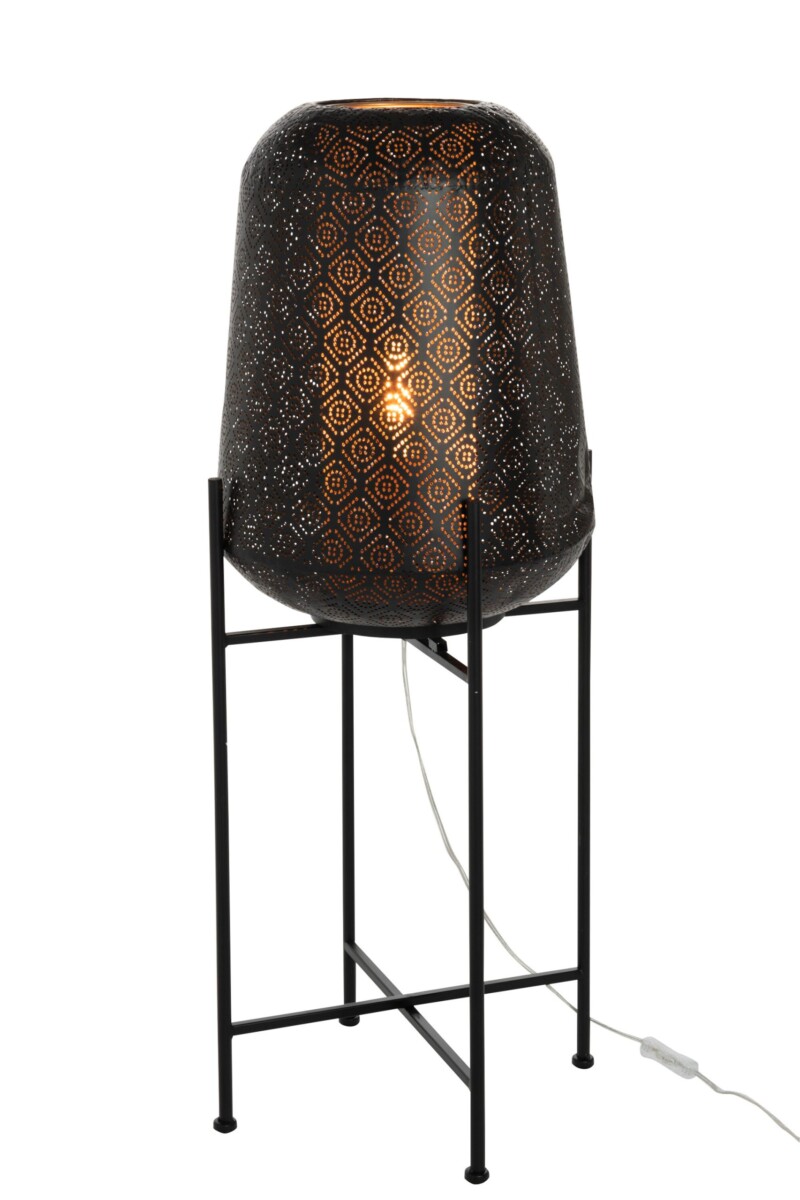 Lámpara de mesa oriental negra de malla fina Jolipa Oriental - Imagen 3