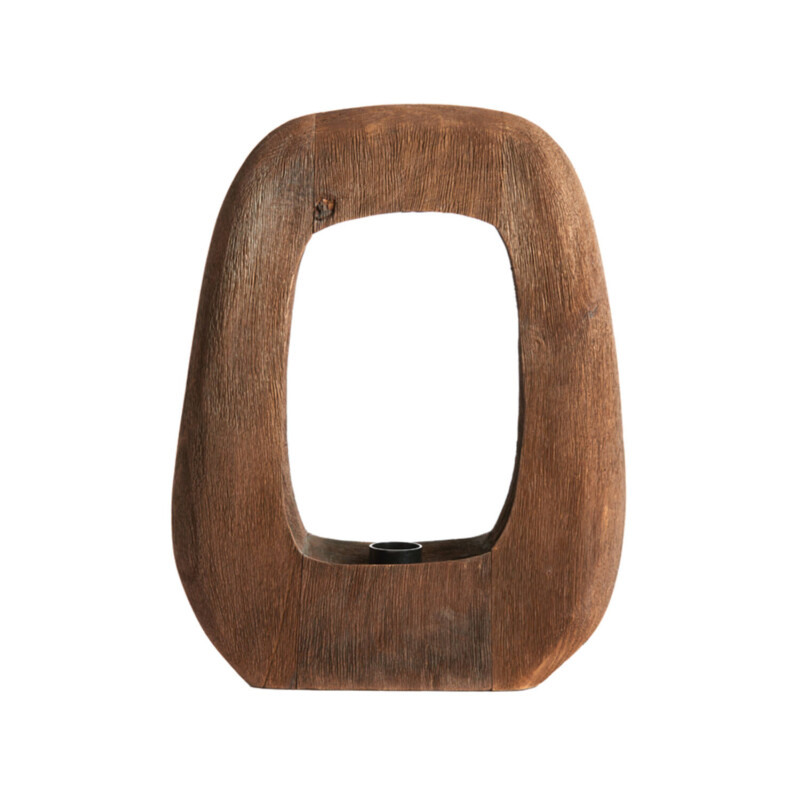 Lámpara de mesa rectangular rústica en marrón Light and Living Kelafo - Imagen 2