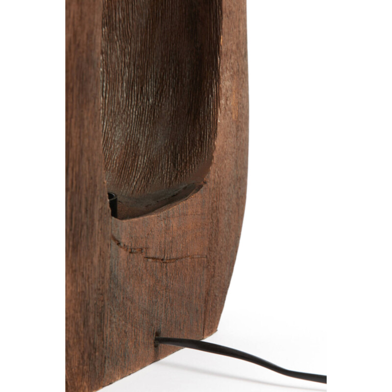Lámpara de mesa rectangular rústica en marrón Light and Living Kelafo - Imagen 4