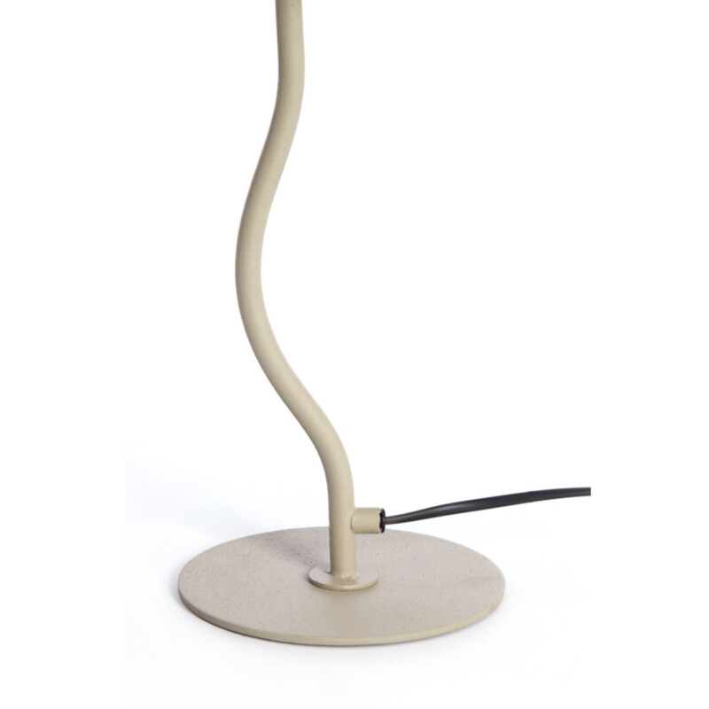Lámpara de mesa redonda beige moderna con base redonda Light and Living Elimo - Imagen 3
