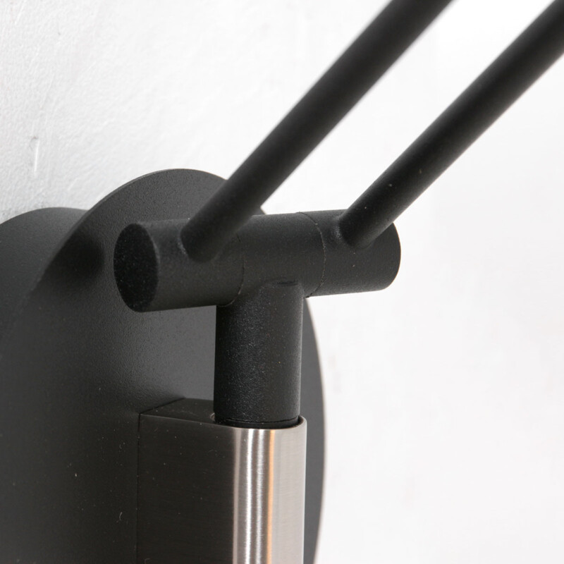 Aplique de pared negra flexible con placa de vidrio Steinhauer Soleil - Imagen 15