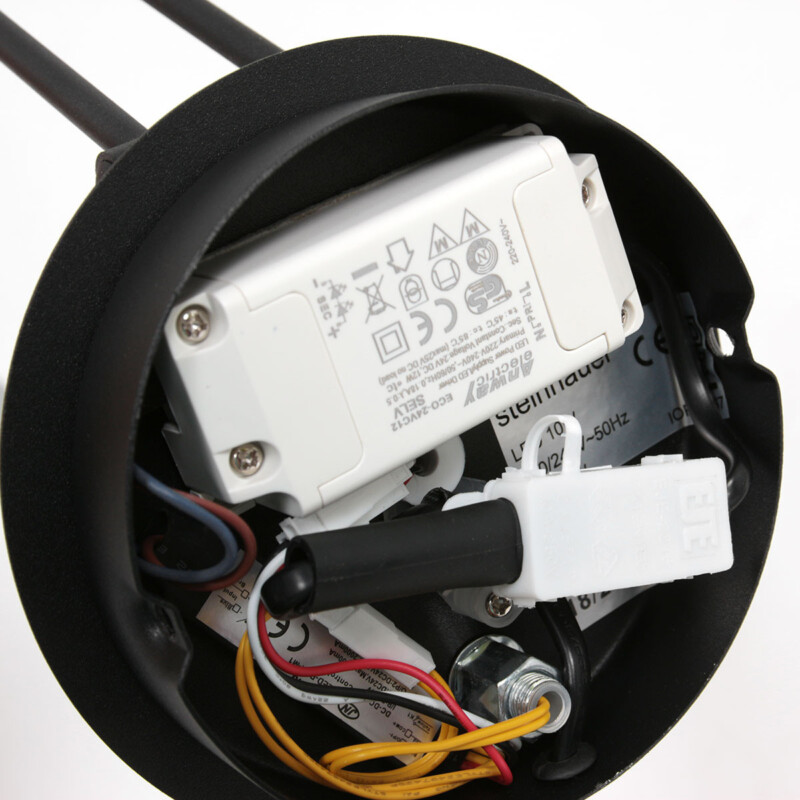 Aplique de pared negra flexible con placa de vidrio Steinhauer Soleil - Imagen 22