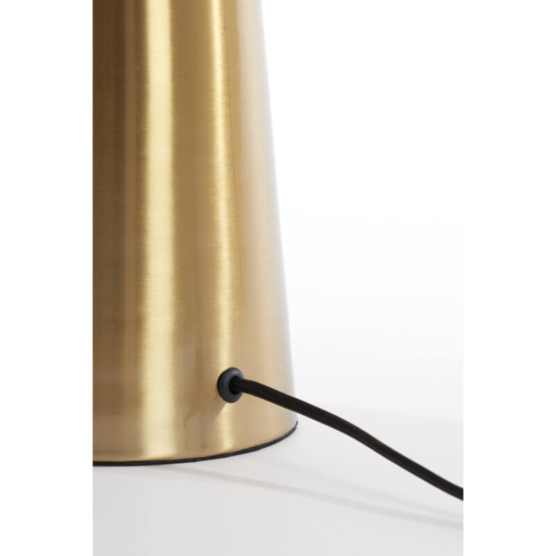 Lámpara de mesa retro dorada con vidrio transparente Light and Living Pleat - Imagen 4
