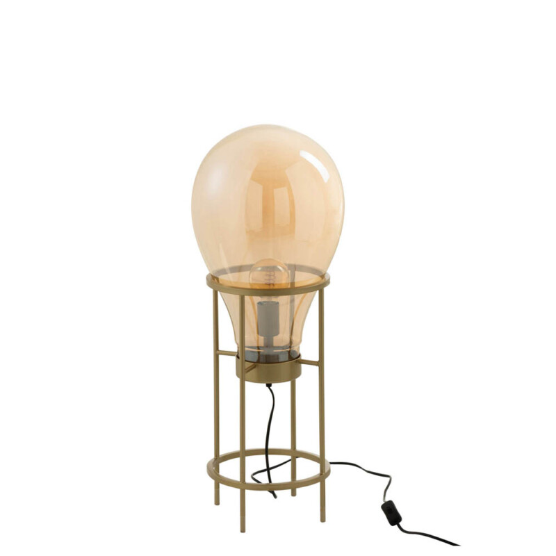 Lámpara de mesa retro dorada de vidrio ahumado Jolipa Balloon Poly - Imagen 2