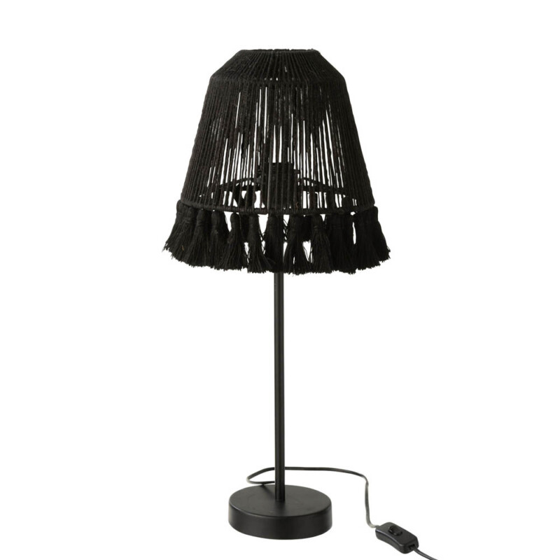 Lámpara de mesa retro negra con borlas Jolipa Mila - Imagen 2