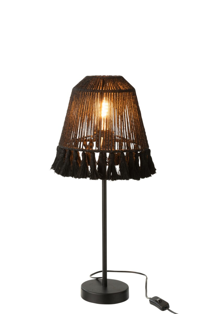 Lámpara de mesa retro negra con borlas Jolipa Mila - Imagen 4
