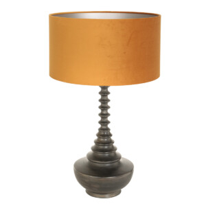 lampara-de-mesa-retro-negra-con-pantalla-naranja-steinhauer-bois-negroantiguo-y-dorado-3759zw