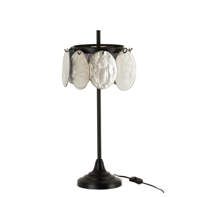 Lámpara de mesa retro negra con plata Jolipa Gavin - Imagen 2