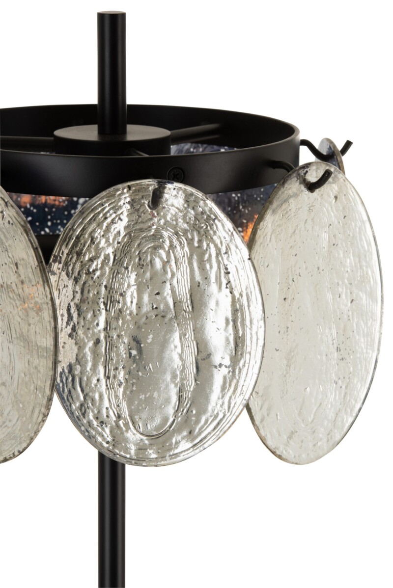 Lámpara de mesa retro negra con plata Jolipa Gavin - Imagen 6