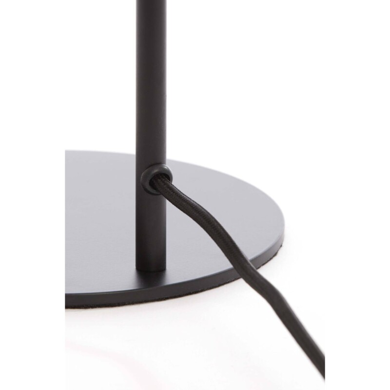 Lámpara de mesa retro negra con vidrio ahumado blanco Light and Living Solna - Imagen 5