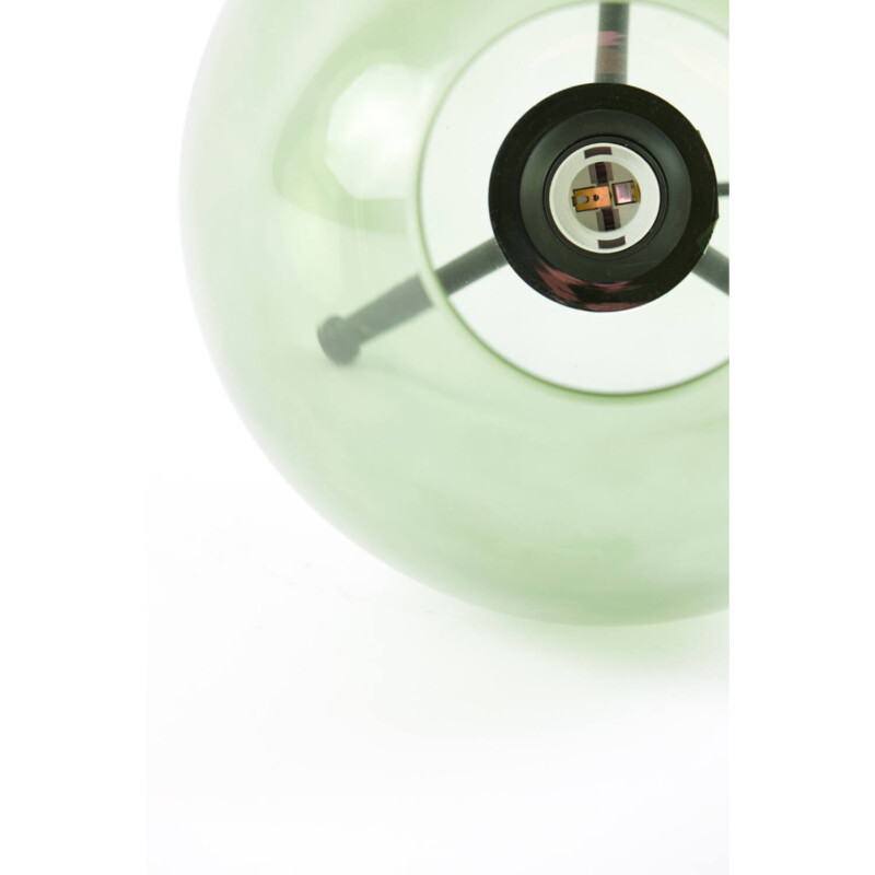 Lámpara de mesa retro negra con vidrio ahumado verde Light and Living Mayson - Imagen 8