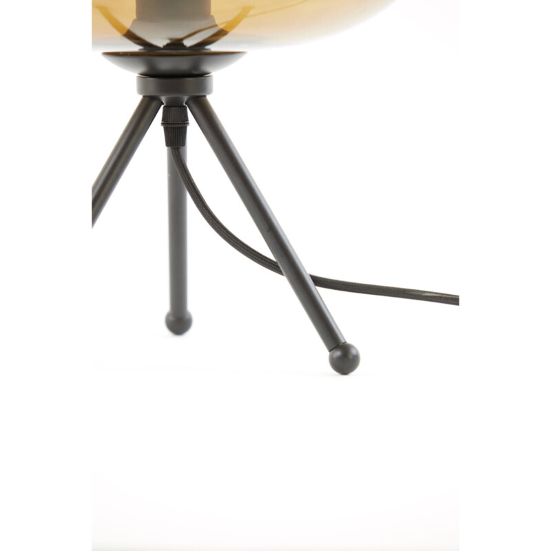 Lámpara de mesa retro negra y dorada Light and Living Mayson - Imagen 9