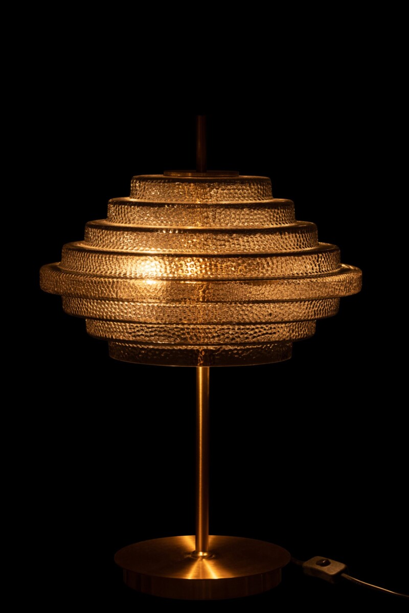 Lámpara de mesa retro plateada con dorado Jolipa Eddy - Imagen 4