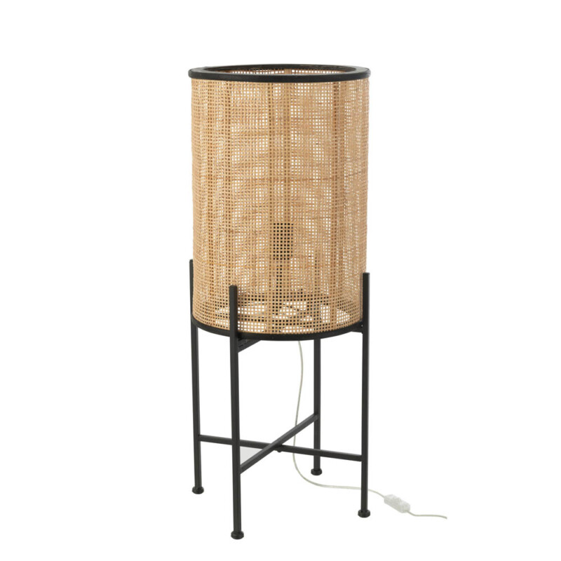 Lámpara de mesa rústica de madera con negro Jolipa Stormy - Imagen 2