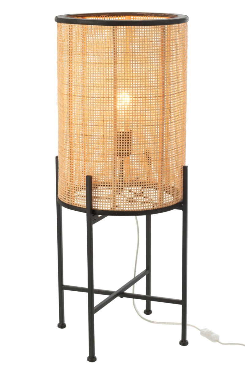 Lámpara de mesa rústica de madera con negro Jolipa Stormy - Imagen 3