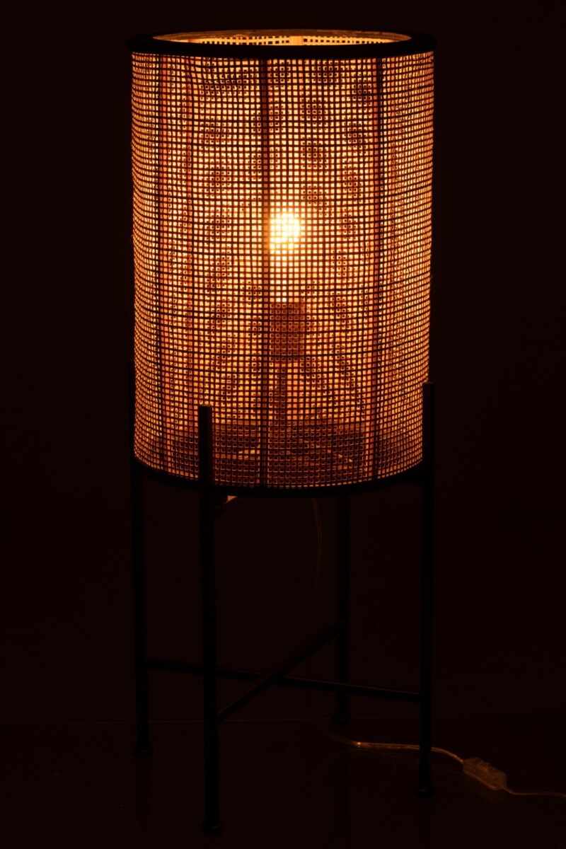 Lámpara de mesa rústica de madera con negro Jolipa Stormy - Imagen 4