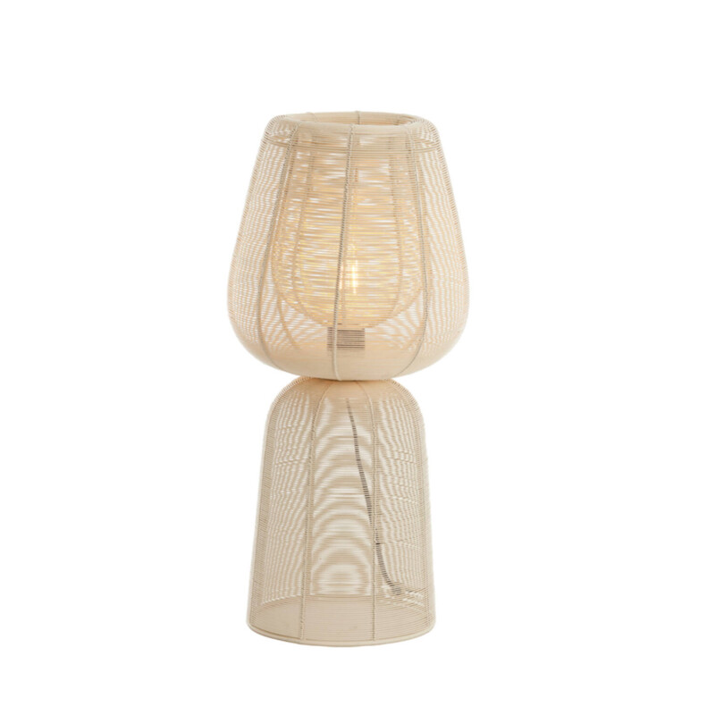 Lámpara de mesa rústica de metal beige Light and Living Aboso - Imagen 4