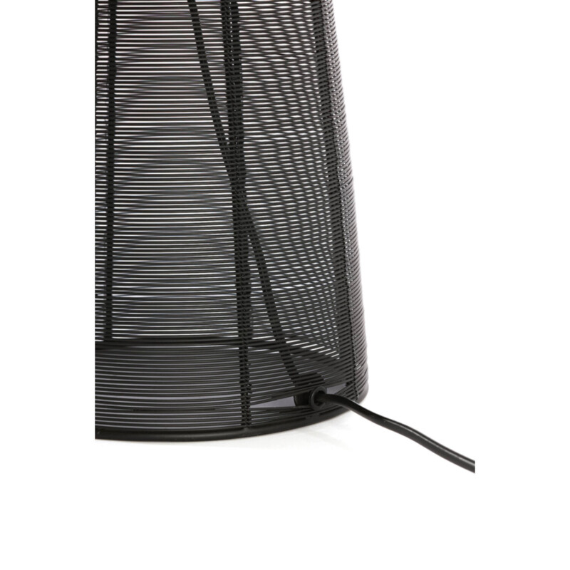 Lámpara de mesa rústica de metal negro de malla fina Light and Living Aboso - Imagen 4