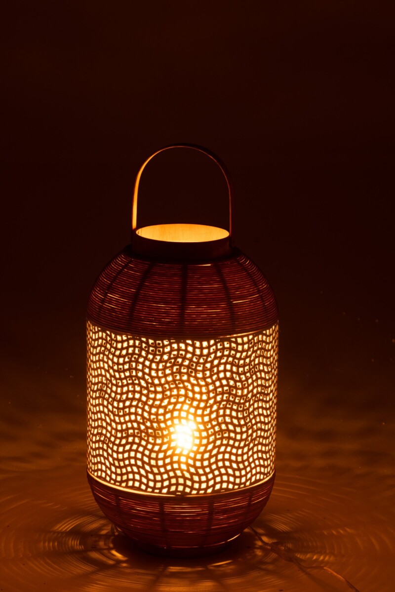 Lámpara de mesa rústica estilo farol blanco Jolipa Spirit - Imagen 4