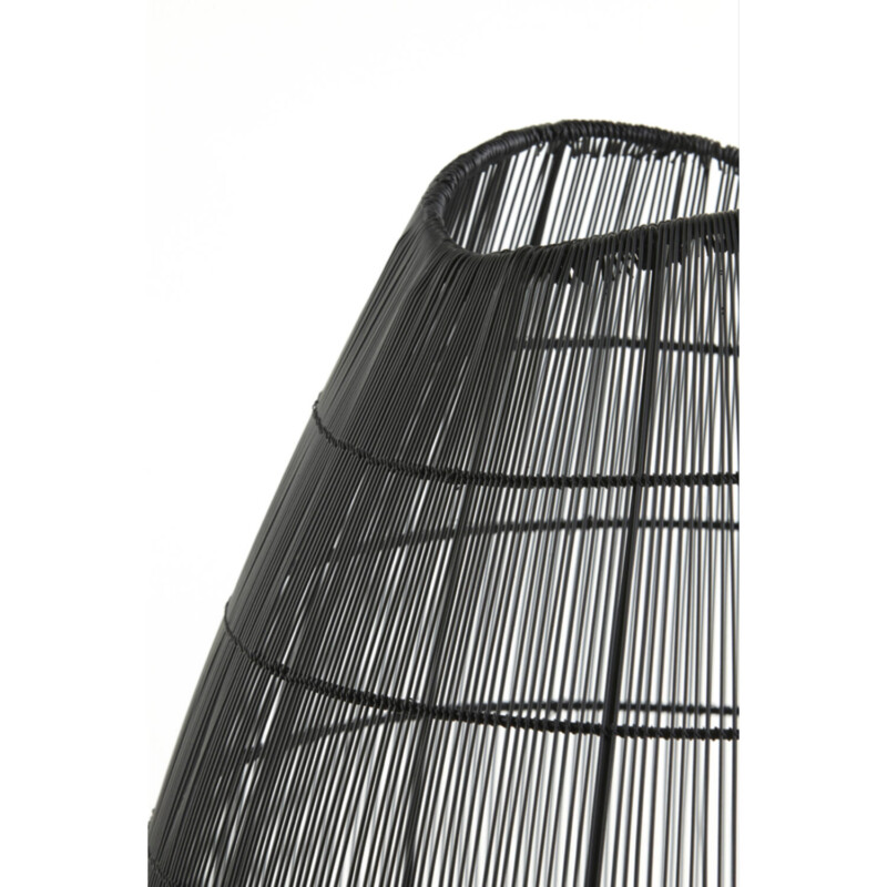 Lámpara de mesa rústica negra en forma de cesta Light and Living Yumi - Imagen 3